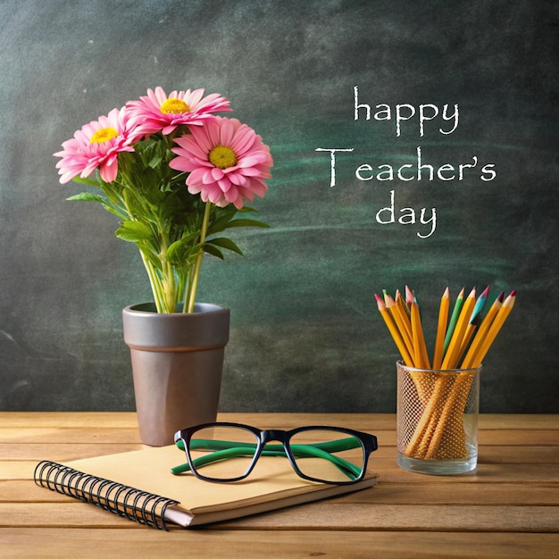 Vector happy teachers day gift card