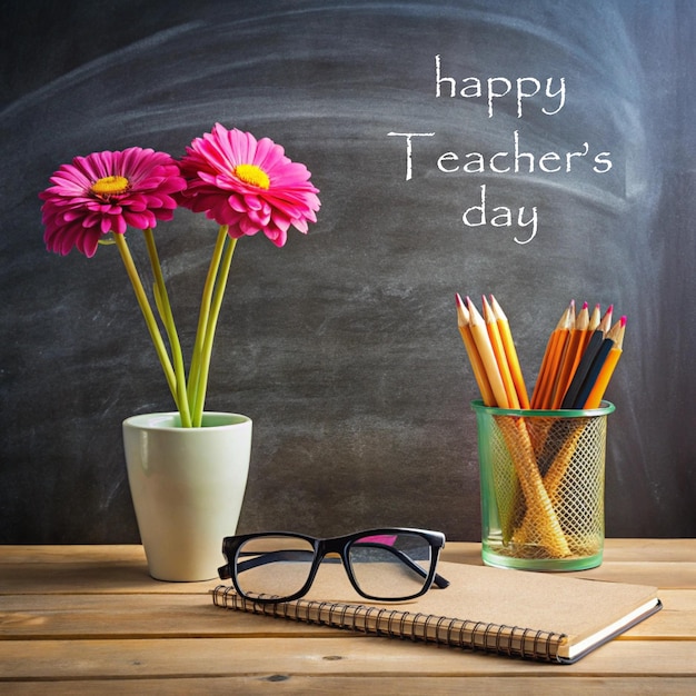 Vector happy teachers day gift card