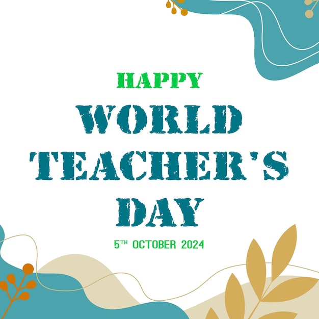 Vector happy teachers day teachers day vector illustration greeting poster card template