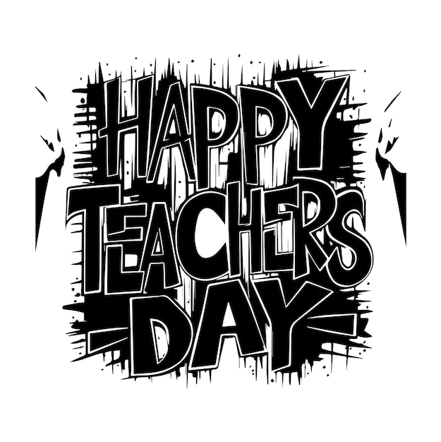 Vector happy teachers day typography tshirt design