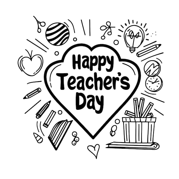 Vector happy teachers day vector illustration