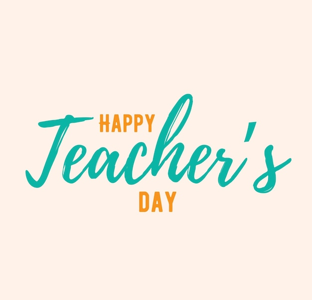 Vector happy teachers day vector typography