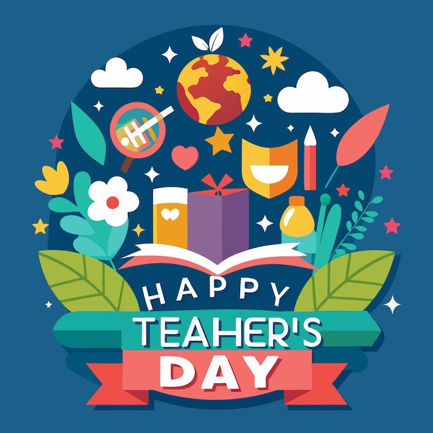 Vector happy teachers day