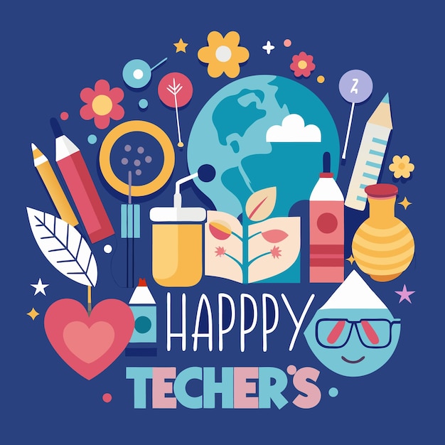 Vector happy teachers day