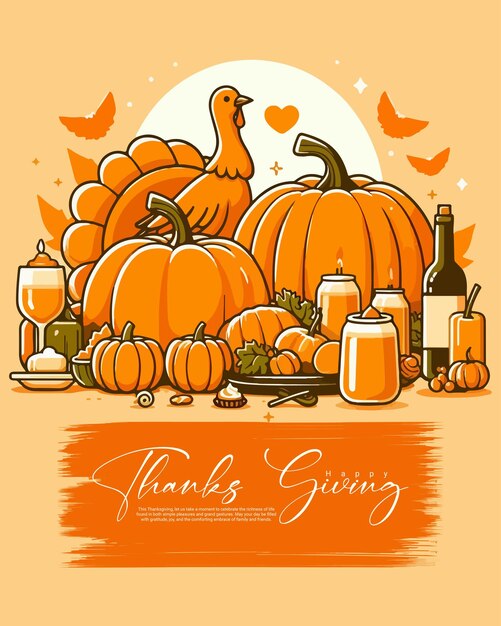 Vector happy thanks giving day social media post banner template