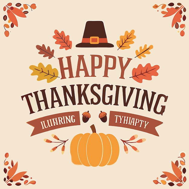 Vector happy thanks giving day vector illustration