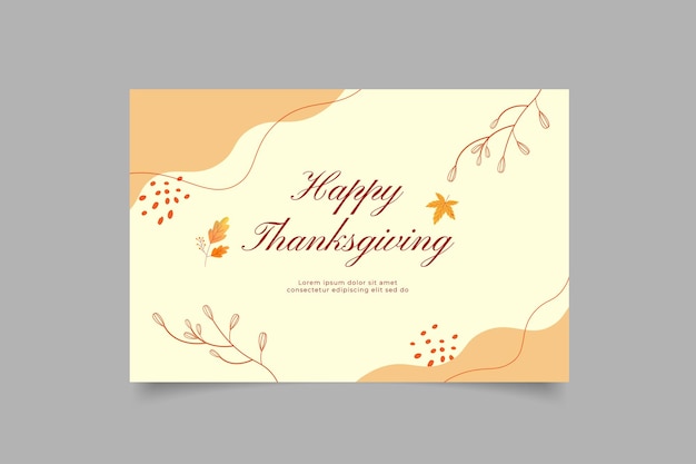 happy thanks giving template card