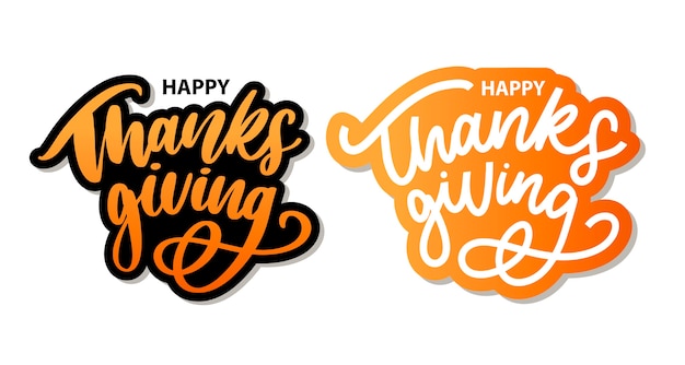 Happy thanksgiving brush hand lettering