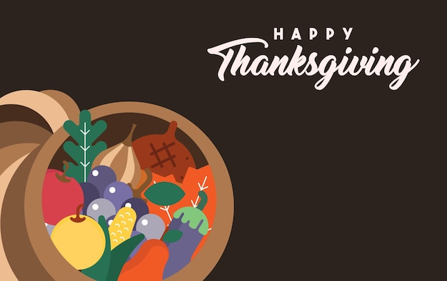 Happy thanksgiving day background illustration vector