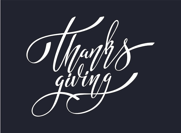 Happy Thanksgiving day Banner with handwritten lettering