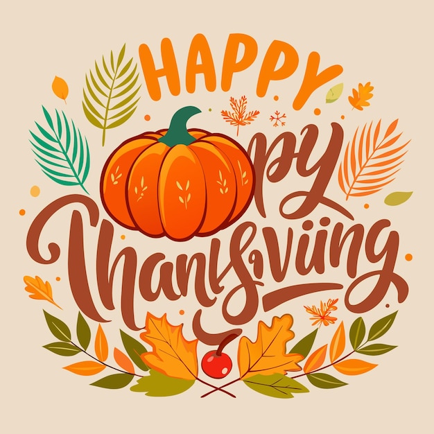 Vector happy thanksgiving day greeting card banner