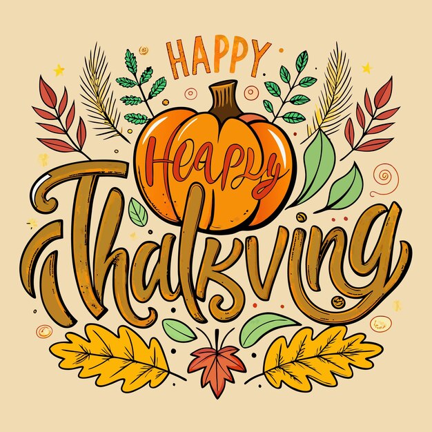 Vector happy thanksgiving day greeting card banner