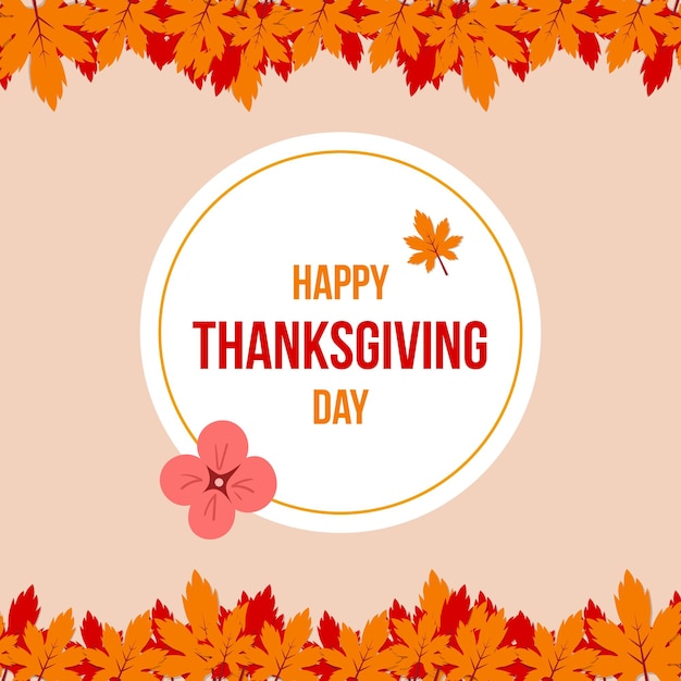 Happy thanksgiving day greeting card