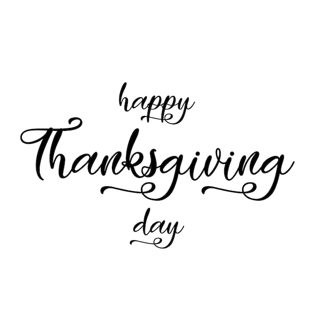 Happy Thanksgiving day lettering Vector illustration