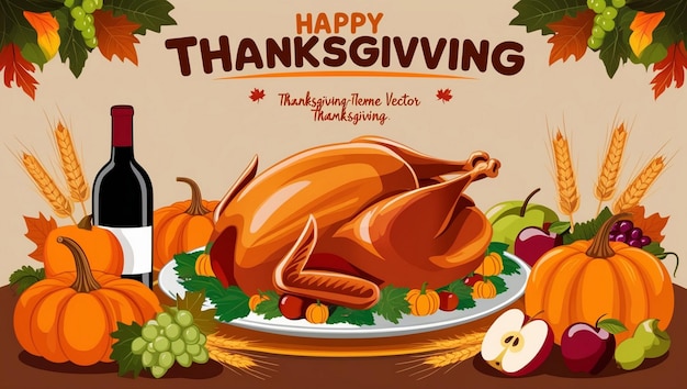 Vector happy thanksgiving day