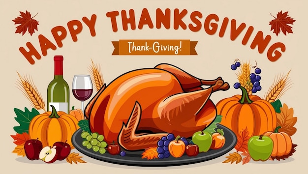 Vector happy thanksgiving day