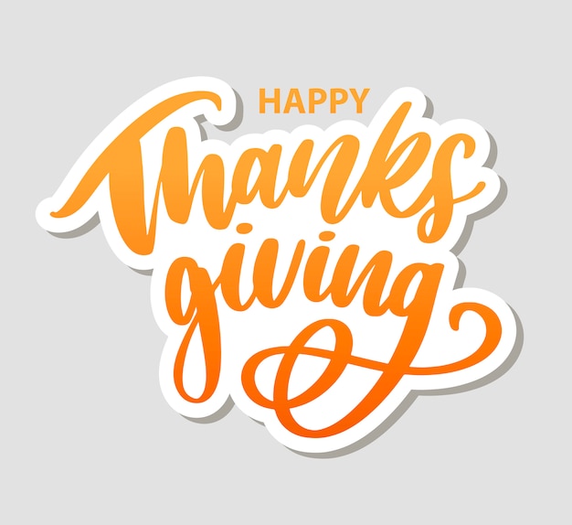 Happy thanksgiving hand lettering