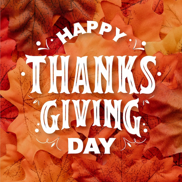 Happy thanksgiving lettering design