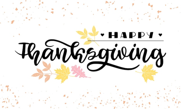 Happy Thanksgiving lettering in hand drawn style