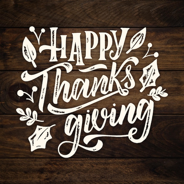 Happy thanksgiving lettering