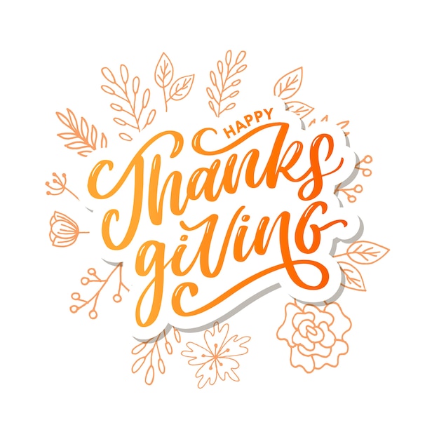 Happy thanksgiving lettering