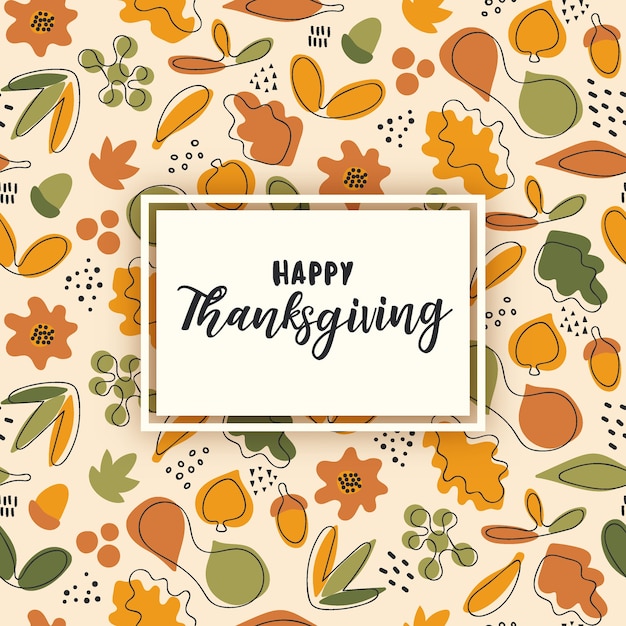 Happy Thanksgiving seamless pattern.