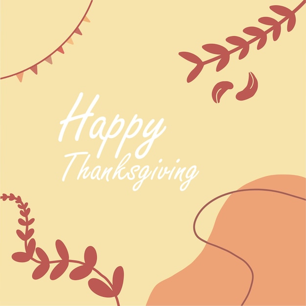 Happy Thanksgiving simple banner design element