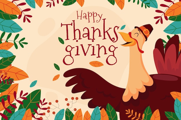 Happy turkey thanksgiving background