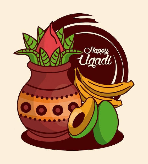 Happy ugadi design