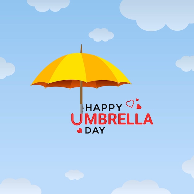 Happy umbrella day celebration  illustration