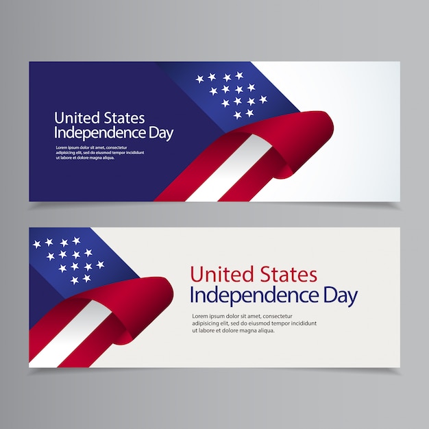 Happy United States Independence Day Celebration Template Design Illustration