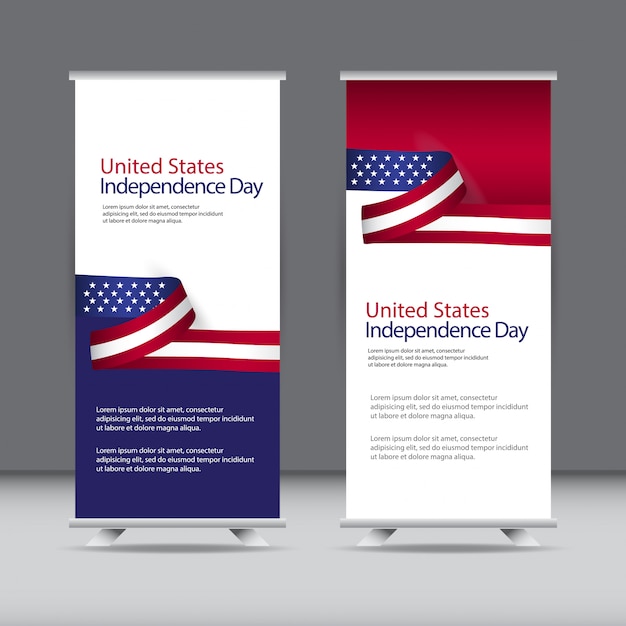 Happy United States Independence Day Celebration Template Design Illustration