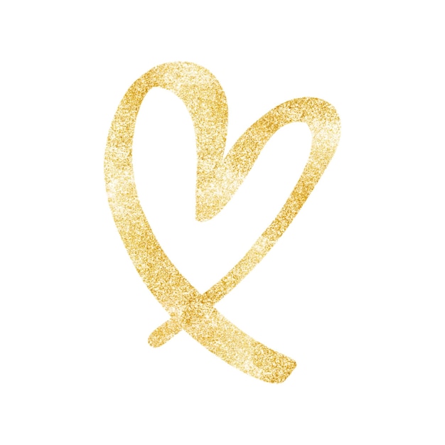 Vector happy valentine day with gold glitter outline heart vector