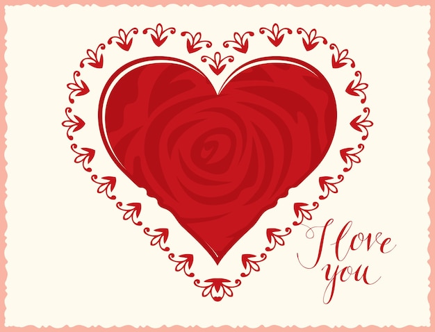 Happy Valentine greeting card