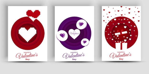 Happy Valentine's day abstract background. A4 vector illustration for banner, poster, card, postcard