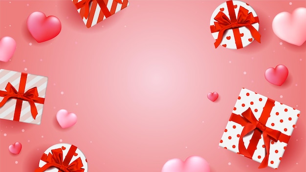 Happy valentine's day background with hearts