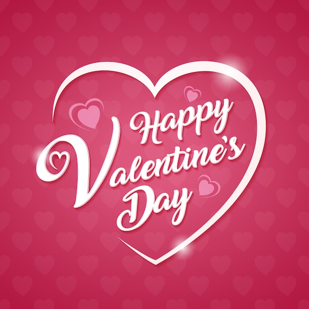 Happy valentine's day banner design template