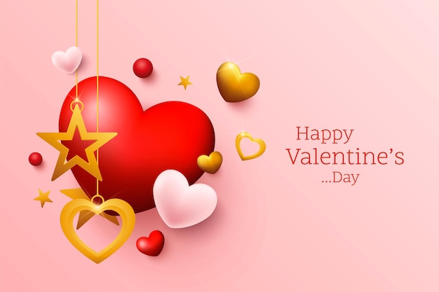 Happy valentine's day banner design. vector illustration