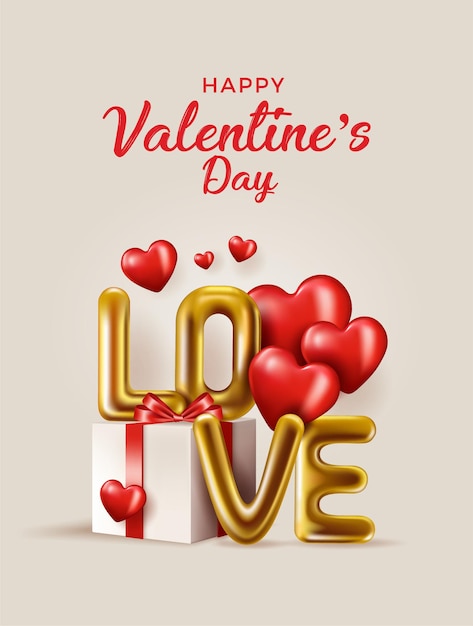 Happy valentine's day  banner greeting card