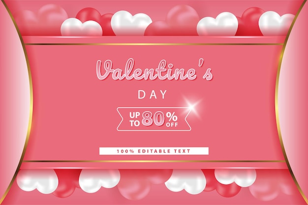 happy valentine's day banner promotion