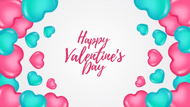 Happy Valentine's day banner template