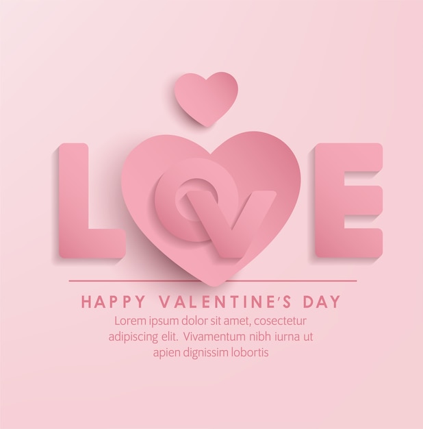 Happy valentine's day banner vector design