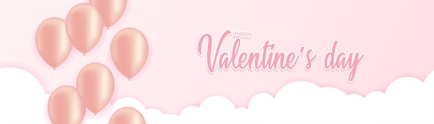 Happy valentine's day banner