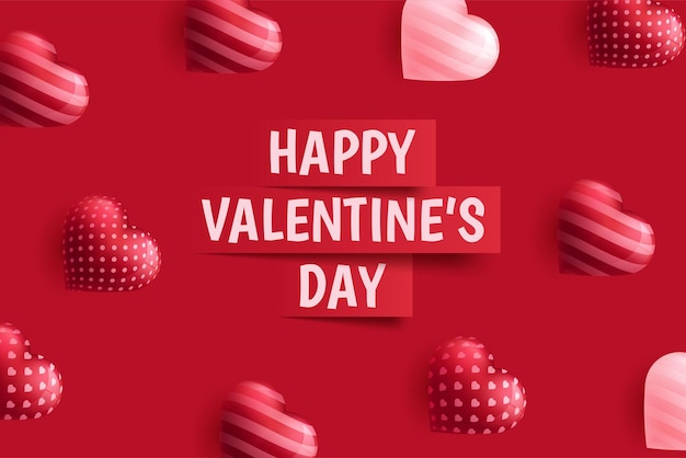 Happy Valentine's Day Design in a romantic background