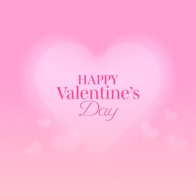 Happy Valentine's Day Font With Hearts On Glossy Pink Background.