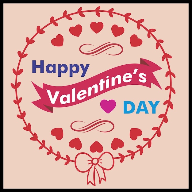 Happy valentine's day greeting design