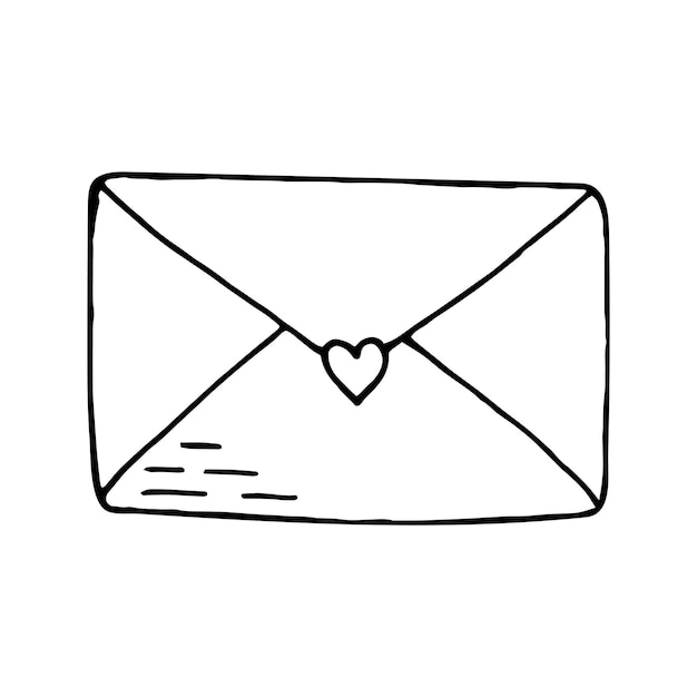 Happy Valentine's Day Icon of love letter envelope with heart Soncept valentine Happy Anniversary