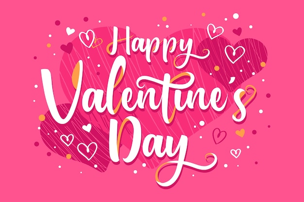 Happy valentine's day lettering