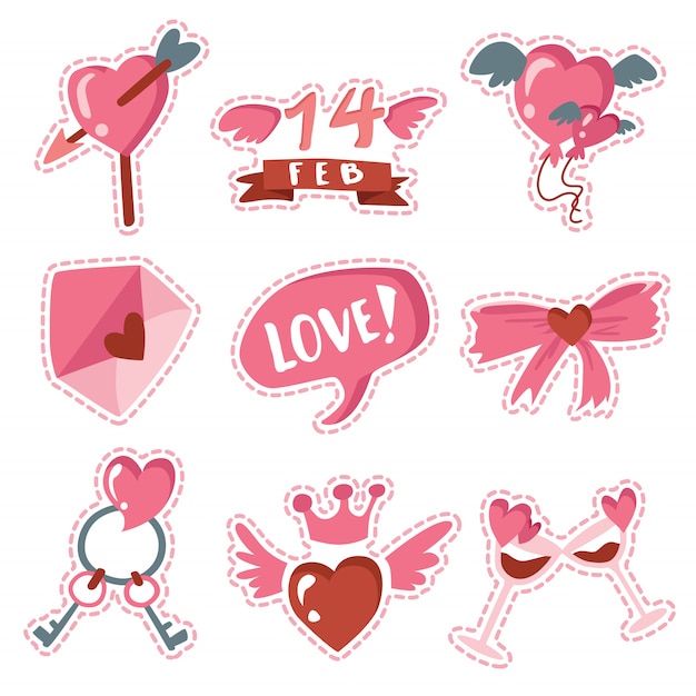 Happy Valentine's Day pack of love stickers