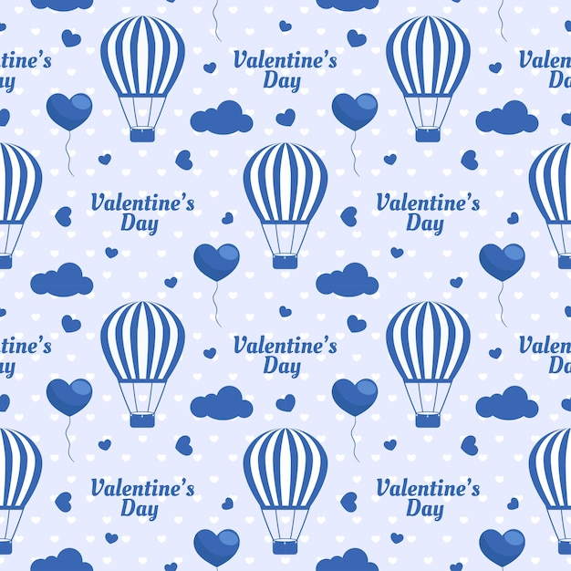 Happy Valentine's Day Seamless Pattern Design with Decoration in Template Hand Drawn Illustration